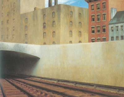 Gemälde Reproduktion von Edward Hopper Nähern Sie sich einer Stadt