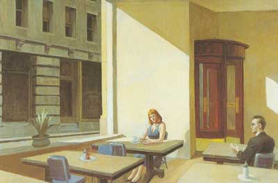 Gemälde Reproduktion von Edward Hopper Sonnenlicht in der Café