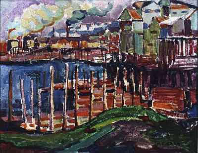 Gemälde Reproduktion von Emily Carr Sägewerke, Vancouver