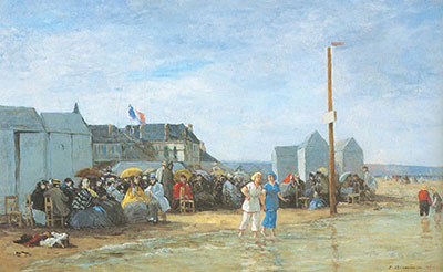 Gemälde Reproduktion von Eugene Boudin Die Badestunde von Trouville