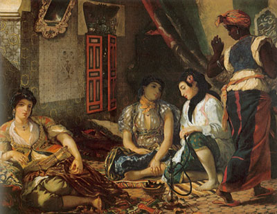 Gemälde Reproduktion von Eugene Delacroix Frauen von Algier in ihrer Wohnung