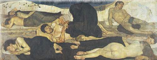 Gemälde Reproduktion von Ferdinand Hodler Nacht