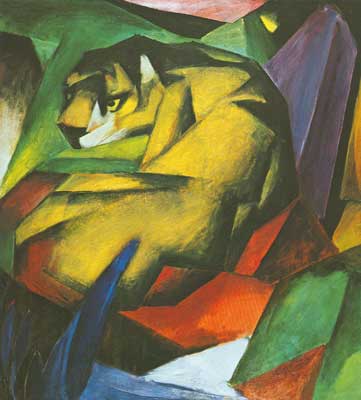 Gemälde Reproduktion von Franz Marc Tiger