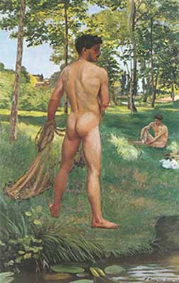 Gemälde Reproduktion von Frederic Bazille Fischer mit Netzen