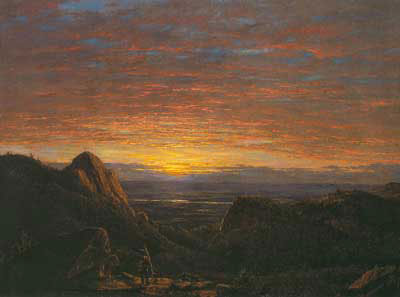 Gemälde Reproduktion von Frederic Edwin Church Der Morgen mit einem Blick nach Osten über das