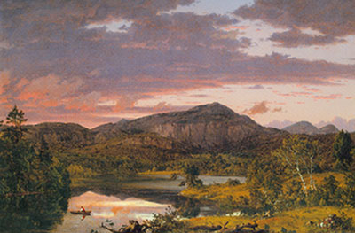 Gemälde Reproduktion von Frederic Edwin Church Lakeszene auf Mount Wilderness Island