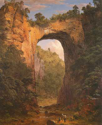 Gemälde Reproduktion von Frederic Edwin Church The Nature Bridge, Virginia