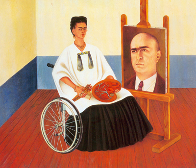 Gemälde Reproduktion von Frida Kahlo Selbstporträt mit Dr. Farill