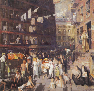 Gemälde Reproduktion von George Bellows Die Klippen der Bewohner