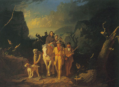 Gemälde Reproduktion von George Caleb Bingham Daniel Boone eskortiert Siedler