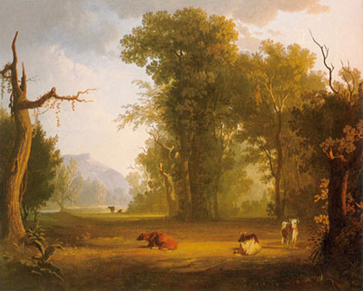 Gemälde Reproduktion von George Caleb Bingham Landschaft mit Rinder