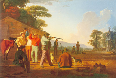 Gemälde Reproduktion von George Caleb Bingham Rindfleischschießen