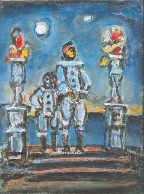 Gemälde Reproduktion von Georges Rouault Blaue Pierrots