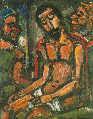 Gemälde Reproduktion von Georges Rouault Christen, die von Soldaten verspotteten