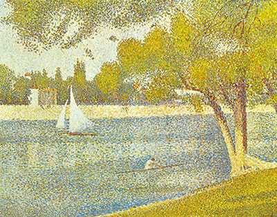 Gemälde Reproduktion von Georges Seurat La Grande-Jatte im Frühjahr an der Seine