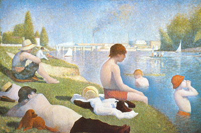 Gemälde Reproduktion von Georges Seurat Schwimmen in Asnieres