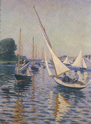 Gemälde Reproduktion von Gustave Caillebotte Regatta in argenteuil