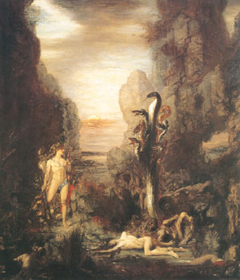 Gemälde Reproduktion von Gustave Moreau Herkles und die Lernaern