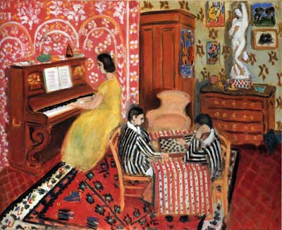 Gemälde Reproduktion von Henri Matisse Klavier- und Checker-Spieler