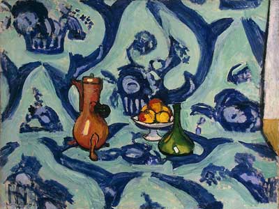 Gemälde Reproduktion von Henri Matisse Stilleben mit einer blauen Tischdecke