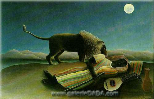 Gemälde Reproduktion von Henri Rousseau Die schlafende Zigeuner