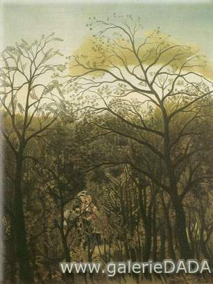 Gemälde Reproduktion von Henri Rousseau Treffen Sie sich im Wald