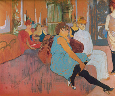 Gemälde Reproduktion von Henri Toulouse-Lautrec Der Salon in der Straße des Moulins