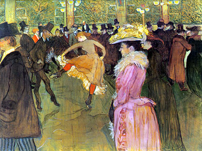 Gemälde Reproduktion von Henri Toulouse-Lautrec Moulin Rouge: Tanz