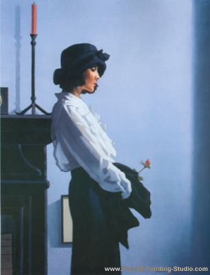 Gemälde Reproduktion von Jack Vettriano Eine Rose vom Valentinstag