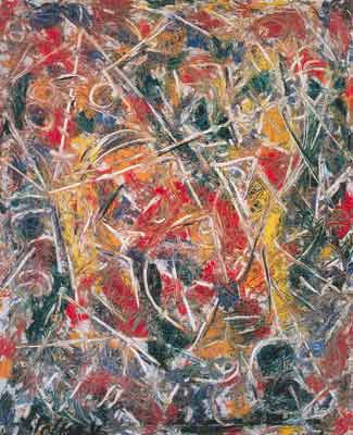 Gemälde Reproduktion von Jackson Pollock Die quakende Bewegung