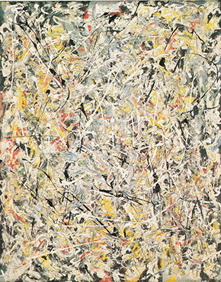 Gemälde Reproduktion von Jackson Pollock Weißes Licht