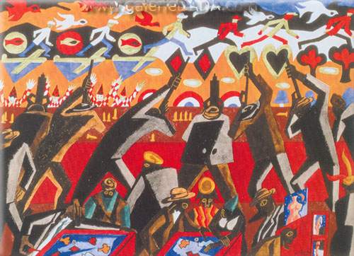 Gemälde Reproduktion von Jacob Lawrence Die Schießgalerie