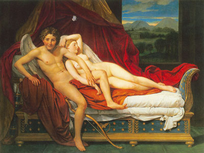 Gemälde Reproduktion von Jacques-Louis David Amor und Psyche