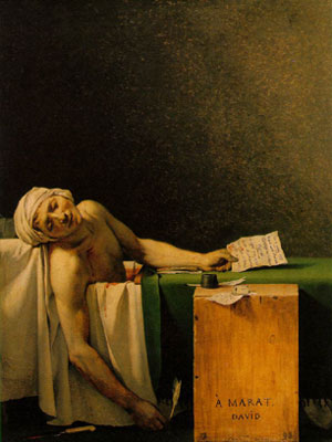 Gemälde Reproduktion von Jacques-Louis David Der Tod von Marat