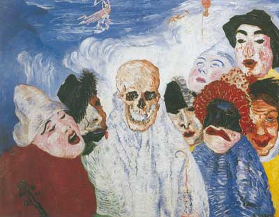 Gemälde Reproduktion von James Ensor Der Tod und die Masken