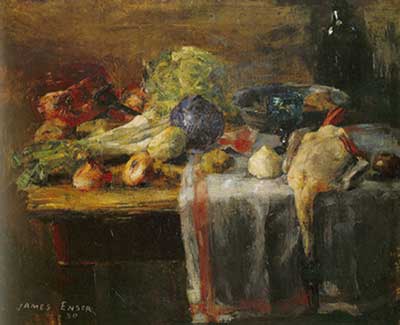 Gemälde Reproduktion von James Ensor Stilleben mit einer Ente