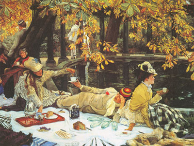 Gemälde Reproduktion von James Tissot Picknick