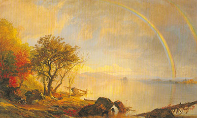 Gemälde Reproduktion von Jasper Francis Cropsey Am Morgen, George Lake