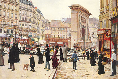 Gemälde Reproduktion von Jean Beraud La Porte Saint-Denis