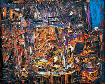 Gemälde Reproduktion von Jean-Paul Riopelle Couchant, 1973