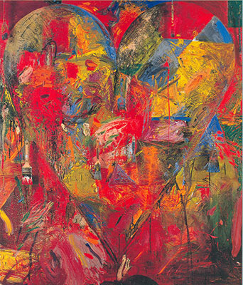 Gemälde Reproduktion von Jim Dine Ein rotköpfiger Narr