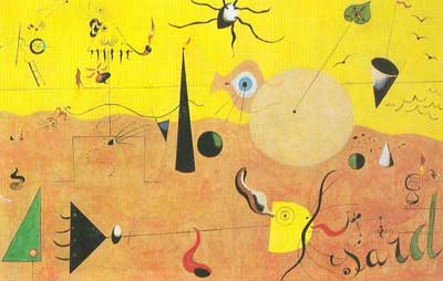 Gemälde Reproduktion von Joan Miro Katalanische Landschaft