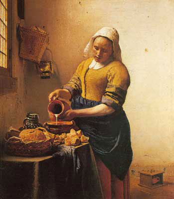 Gemälde Reproduktion von Johannes Vermeer Die Milchmädchen