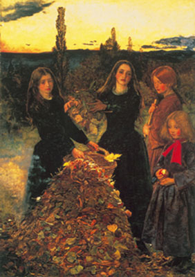 Gemälde Reproduktion von John Everett Millais Die Blätter im Herbst