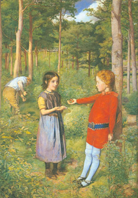 Gemälde Reproduktion von John Everett Millais Die Tochter des Holzmanns