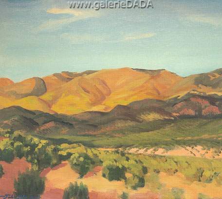 Gemälde Reproduktion von John Sloan Santa Fe Mountain Autumn