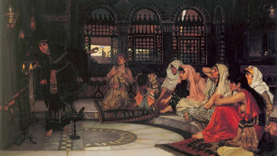 Gemälde Reproduktion von John William Waterhouse Beratung des Orakels