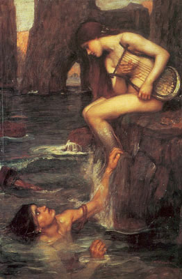 Gemälde Reproduktion von John William Waterhouse Die Sirene