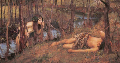 Gemälde Reproduktion von John William Waterhouse Eine Naiade