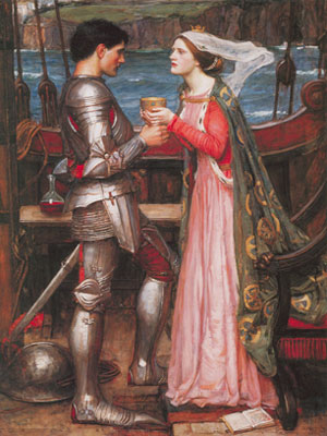 Gemälde Reproduktion von John William Waterhouse Tristram und Isolde